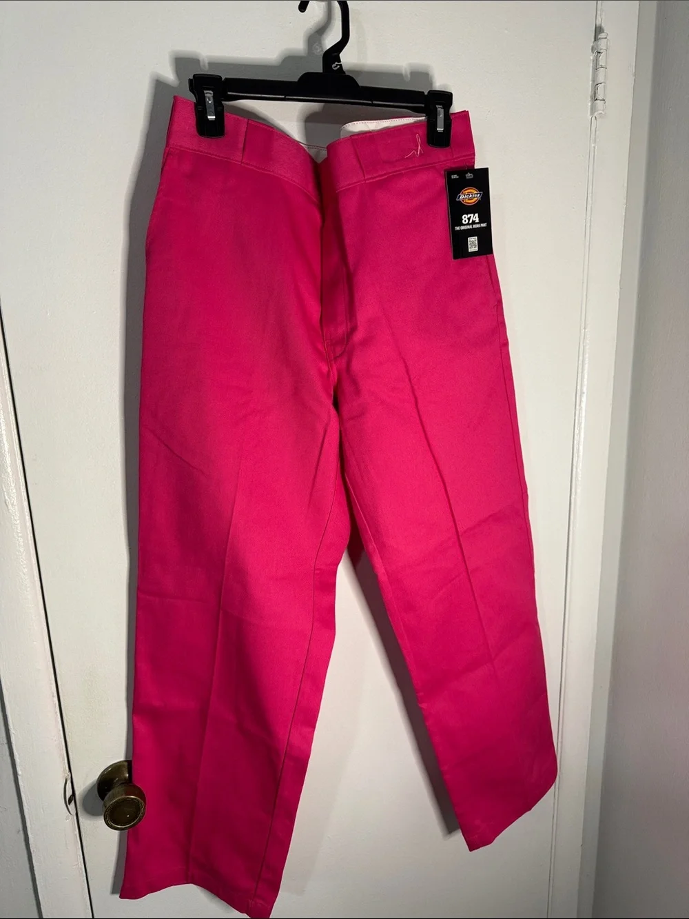 Dickies Men’s 34x30 874 Work Pants Bright/Hot Pink Breast Cancer Awareness NWT